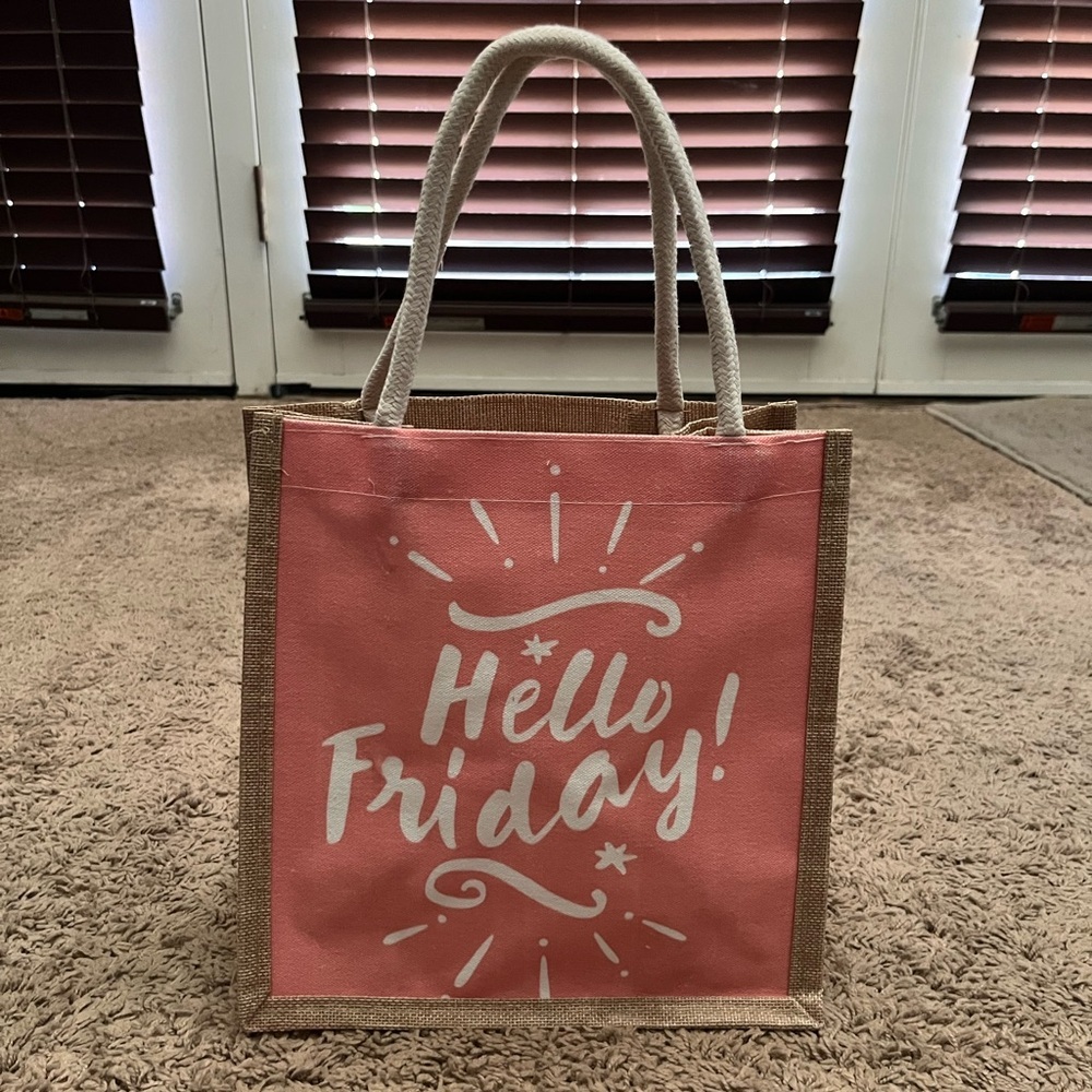 Burlap affirmation Tote Bag